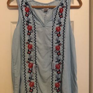Chambray tank top